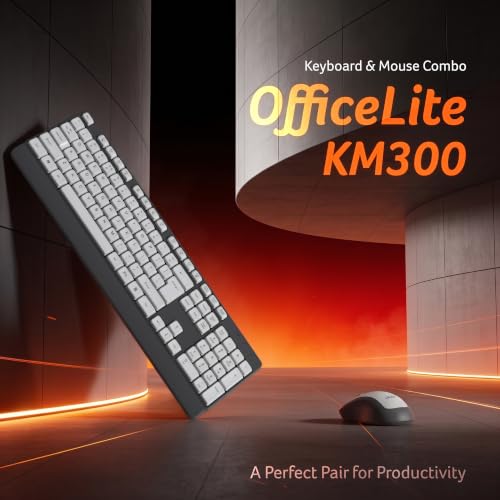 Image of Acer OfficeLite KM300 Wireless Keyboard & Mouse Combo | 2.4GHz USB Nano Receiver | 104-Key Full-Size Keyboard with Multimedia Keys | Silent Optical Mouse | Plug & Play | Windows, macOS & Linux - White