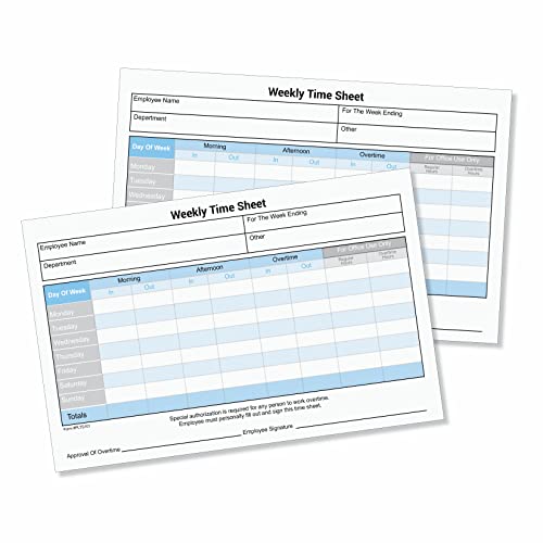 Feuilles de temps hebdomadaires 21x14 de pointage et gestion des heures