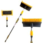 Easy Shopping® Heavy Duty TELESCOPIC Water Fed Extendable Car Van Trucks Caravans Conservatories Boats, Decking Wash Window Cleaning SQUEEGEE Brush Soft Cushioned Grip (2 Meter)