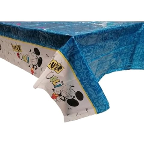 ALMACENESADAN Mickey Mouse Birthday Tablecloth Cover
