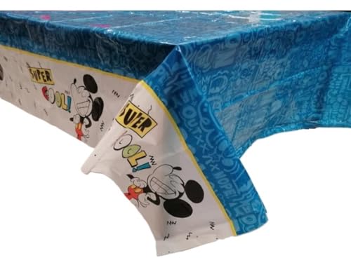 ALMACENESADAN, 5160, Pack Fiesta cumpleaños; Mantel 120x180 cm; de la Licencia (Mickey Mouse)