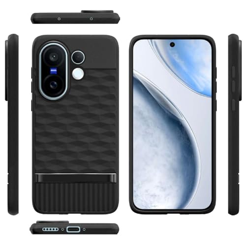 Image of Shockproof Case for Vivo X200 FE 5G | Full Camera Protection | TPU Flexible Back Cover for Vivo X200 FE 5G (Matte Black)