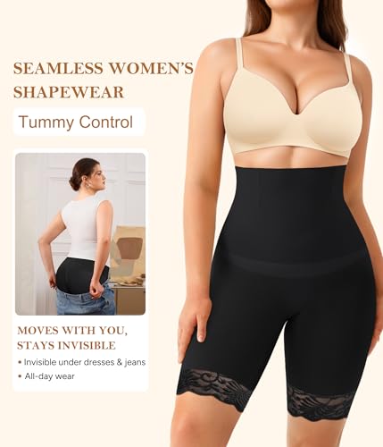 Irisnaya Women's Tummy Control Shapewear Shorts - High Waisted Butt Lifting Seamless Body Shaper Panties Everyday Wear4