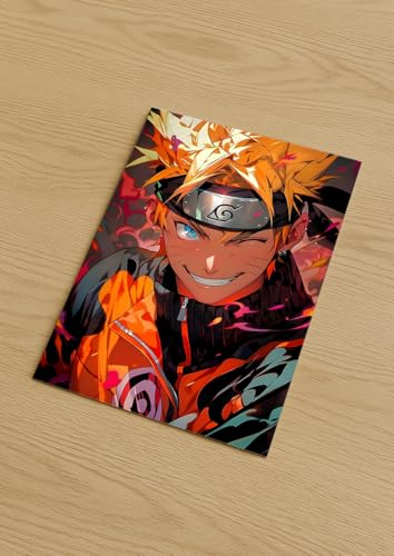 Image of NIJUKA Anime Printed Metal sheet Poster For Home And Room Decoration | For Anime Art Fans Boys And Girls (Naruto fan art collection)