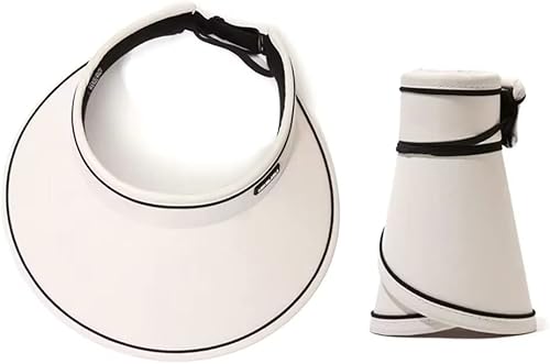 Sombreros con visera para el sol para mujer, ala ancha, protección UV+50, gorra de playa plegada para un fácil transporte