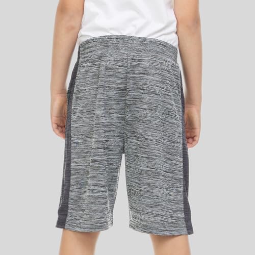 essential elements boys 5-pack active athletic performance basketball shorts with pockets