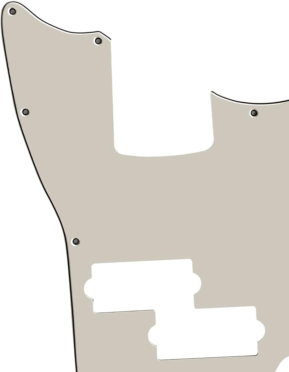 Electric Guitar Pickguard for Squier Jaguar Bass Special SS Short Scale Style (3 Ply White)