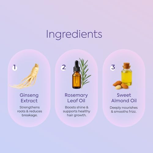 Image of Hair Affair 3-in-1 Hair Serum for Women & Men | Anti-Frizz, Heat Protection & Shine | With Ginseng, Rosemary & Almond Oil | Lightweight Non-Sticky Serum for Smooth & Sleek Hair | All Hair Types- 30 ml