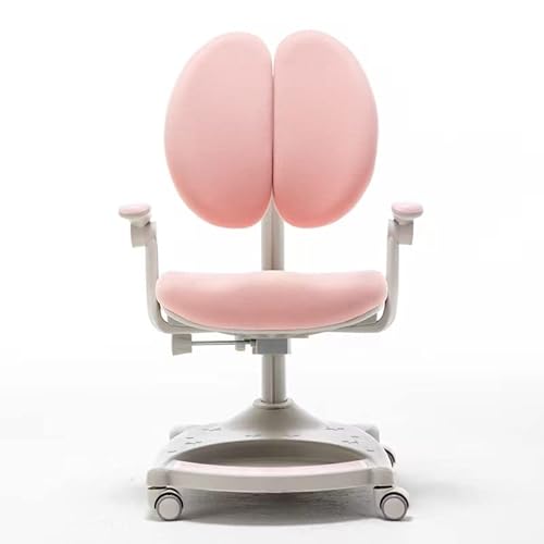 Tinbot 子供 学習チェア 人体工学 子供の勉強机の椅子は 回転可能 猫背不要 姿勢改善 子ども用 小学生 (ピンク)