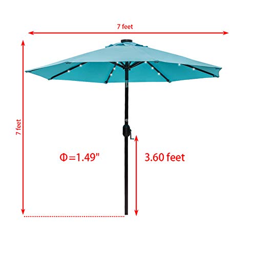 Sundale Outdoor 7 Ft Solar Powered 24 Le Buy Online In Kuwait At Desertcart