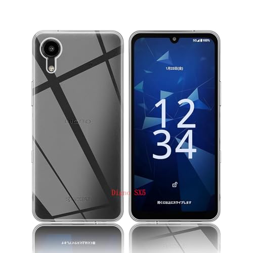 �Ή� Digno SX5 �P�[�X �N���A Digno SX5 KC-S306 �J�o�[ �X�}�z�P�[�X ���^ ���� TPU�f�� �y�� �ČRMIL�K�i �ό`�h�~ �J���� �����Y�ی� �l�C �X���� �\�t�g �Ռ��z�� ���΂݂ɂ���