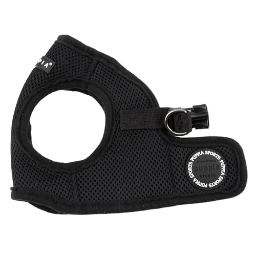 Puppia PAHA-AH305-BK-XXL Soft Vest Harness B - Pettorina Morbida per Cani, Nero, XXL