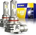 9005 LED Headlight Bulbs 6000K White, AUTOONE 14000LM 300% Brighter 9005 LED Bulb for High Beam Low Beam, Non-Polarity Mini Size Wireless Plug and Play CANBUS Ready HB3 LED Headlight Bulb, Pack of 2