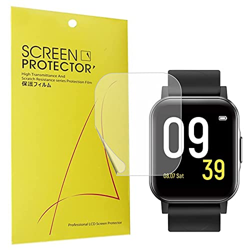 Giaogor Pellicola protettiva per SoundPEATS Watch1, HD trasparente e flessibile in TPU [senza bolle] [compatibile con custodia] [Qualità Premium] Pellicola proteggi schermo (6 pezzi)