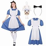 CICOCI Adult Halloween Costume Womens Fairy Tales Charactor Blue Dress Cosplay Full...