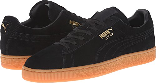 PUMA PUMA Unisex-Adult Suede Winter Gum-u, Black/Team Gold, 4 D US