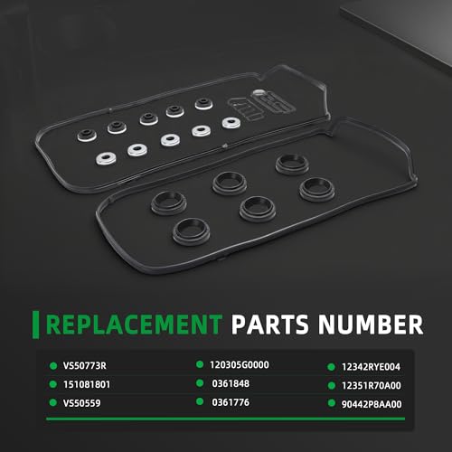 Image of Valve Cover Gasket Set VS50773R for Acura MDX /ZDX /RDX /RL /TL /TSX, for Honda Accord /Crosstour, for Honda Odyssey /Pilot /Ridgeline, 2008-2018, 3.5L /3.7L V6, VS50559 (20PCS)