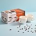 Stylusella 2.5 oz / 75 ml Pure White Ceramic Espresso Cups, Set of 2, Demitasse Espresso Mugs