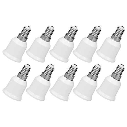 DESON 10 st E14 till E27 uttag omvandlare lamputtag adapter glödlampa basomvandlare lampmontering omvandlare hållare lampbasadapter för LED-lampor och glödlampor och CFL-glödlampor
