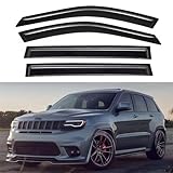 AceRide Window Visors Compatible with 2014-2023 Jeep Cherokee,Rain Guards Sun Shields Window Deflector,Tape-on Style,4pcs