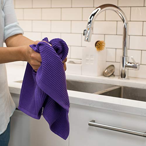 Now Designs Ripple Kitchen Towel, Set Of 2, Prince Purple #TOP3