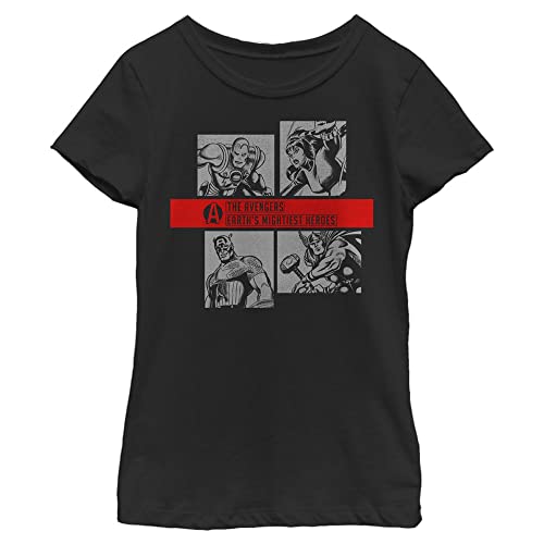 T-shirt Avengers Marvel fille noir haut en coton de taille M