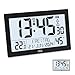 Produktbild ADE Digitale Funkuhr mit großem XL-Display | Kalender | mit Temperaturanzeige & Hygrometer | Wanduhr | Funkwecker mit 2 Weckzeiten und Schlummerfunktion | schwarz