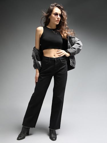 Image of HIGH Star Women's Straight Fit Mid Rise Jeans