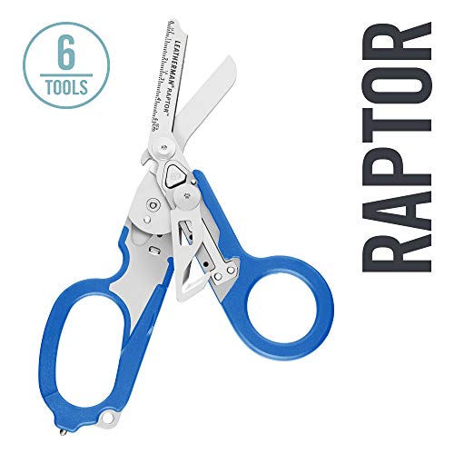 LEATHERMAN, Raptor Emergency Response Shears with Strap Cutter and Glass Breaker, Blue