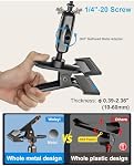 Car Sun Visor Phone Holder - [Metal Arm Clamp] Cell Phone Holders for Your Car Mount, 360° Adjustable Automobile Hands Free Cradle, for iPhone 17 Air Pro Max 16 15 14 13 12, Android, 4-7" Smartphones