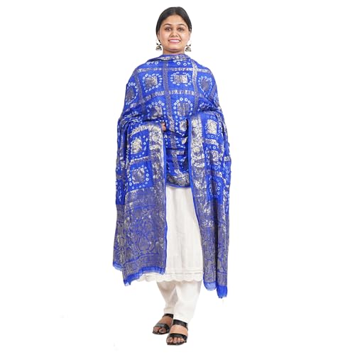 IGH Banarasi Silk Dupatta with Golden Zari Weaving – Perfect for Weddings, Festivals & Gifting Women Choice Dupatta 1 Pcs3