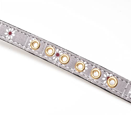 Collier pour chat en cuir réglable accessoire fleur chien cravate - 7