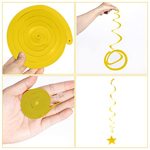 Jiebor 30Pcs Gold Streamers Party Decorations Star Hanging Swirl Garland Banner For Ceiling Home Party Graduation Decorations #TOP5