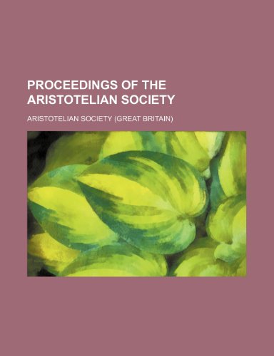 Proceedings of the Aristotelian Society