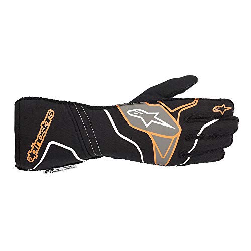 Gants de course Alpinestars TECH-1 ZX V2 GLV SFI de taille XL noir anthracite pour pilote