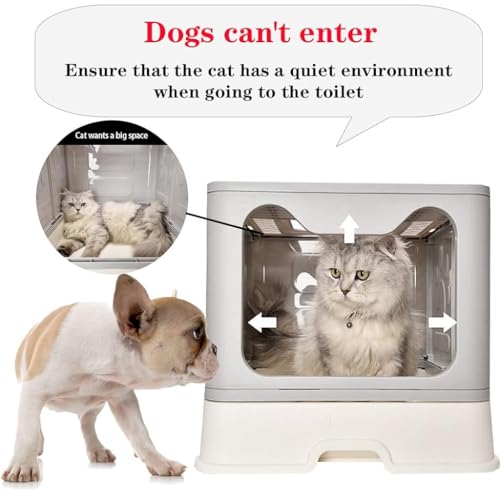Qpets-Oversized-Enclosed-Cat-Litter-Box-with-Odor-Door-Foldable-cat-Litter-Tray-Drawer-Design-Litter-Box-for-Cats-Large-Size-Anti-Spill-Easy-to-Clean-Up514138CM