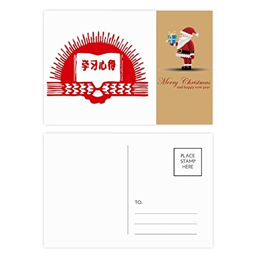 Livre Sun Red Revolution et lot de 20 cartes postales Patriotism avec Père Noël