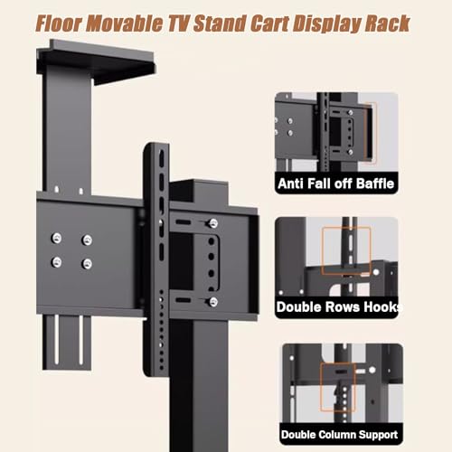 Soporte móvil ajustable para TV hasta 80'' con ruedas miniatura 7