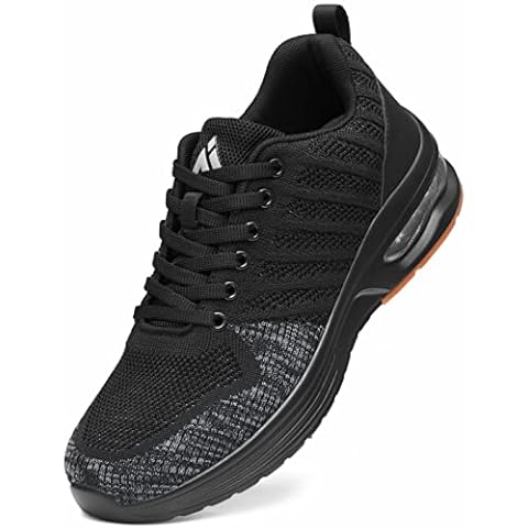 Mishansha Running Shoes for Men Sneakers Air Cushion Walking Shoes Comfortable Tennis Shoes Breathable Trail Running Shoes Smoky Black US13 Cover