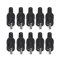 Zbssny 10 Stk Stecker 2 Polig DIN-Lautsprecherstecker mit Schraubklemmen, Lautsprecher Stecker Männlicher HiFi-Lautsprecherkabelanschluss, kein Löten