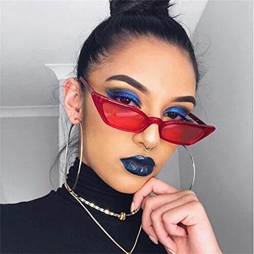ADE WU Retro Cat eye Sunglasses for Women Cute Small Narrow Skinny Sexy 50s 60s Stylish Cateye Sun Glasses3