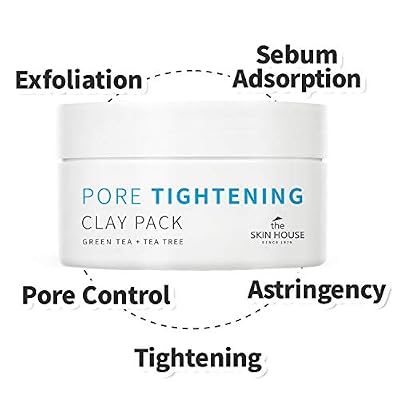 The Skin House Perfect Pore Tightening Clay Pack 100ml (3.38 fl.oz) Minimize Blackheads, Pore purifying clay mask for face, Deep clean pores, Remove excess oil, Pore minimizer, Korean Skin care