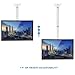 Mount-It Ceiling TV Mount Bracket, Fits 40 42 47 50 55 60 70 Inch Flat Panel Televisions, Adjustable Height Telescoping Tilt and Swivel, Mount on Vaulted Ceilings Up to VESA 600x400 (MI-509L), White