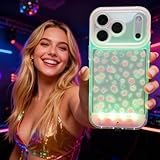 LED Light Up Case for iPhone - Sound Activated Glowing Bow Design Cover for 11 12 13 14 15 16 17 Pro Max(Pink Butterfly,iPhone xr)