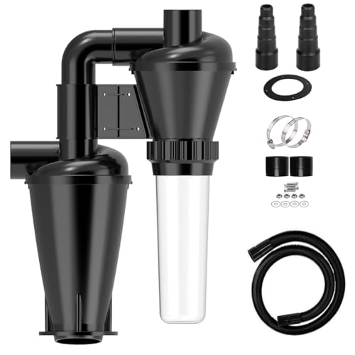 PEMEDOR Double Dust Cyclone Collector Separation Vacuum Dust Collector Woodworking Tools Contractor Polish Pollen Ash etc Focusing Small Dust (Double Cyclone Set)