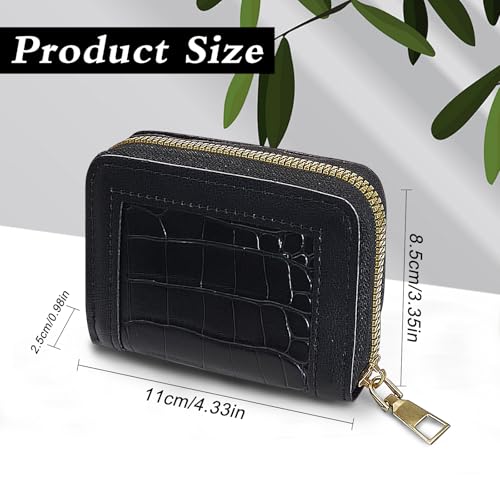 Wallets for Women, Crocodile Print Multi Card Organiser Card Wallets for Women Small Wallet with Zipper for Shopping Commuting Travelling (White)2