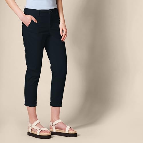 Amazon Essentials Women's Mid-Rise Slim-Fit Stretchy Cropped Tapered Leg Khaki Dress Pants (Available in Plus Size)2