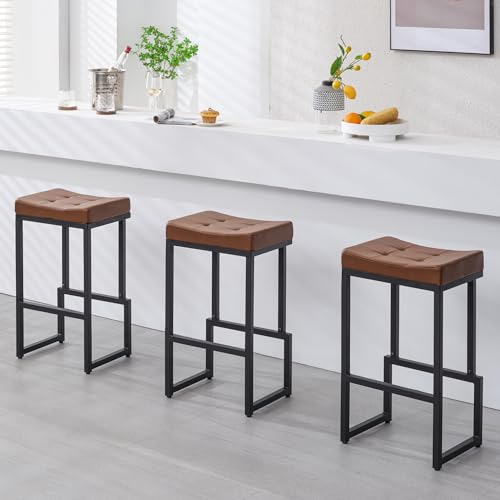FIRAVOE Bar Stools Set of 3, 28
