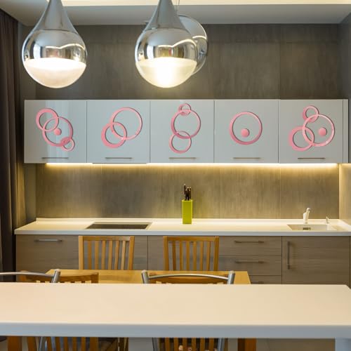 Outus 72 Pcs Circle Mirror Wall Stickers Removable DIY, Pink by Outus - Used condition - Image 7