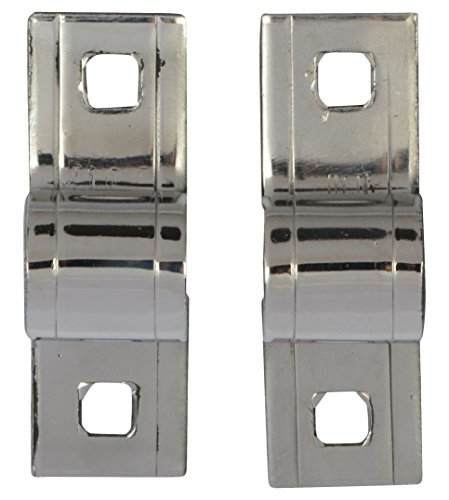 Image of SSISKCON 14mm x 200mm = 8 inch, 3mm Flap /Pack of 16 Pieces (4 Sets) Platinum Finish Stainless Steel Aldrop Door Lock Bolt Tadi Latch Bend Plus Point